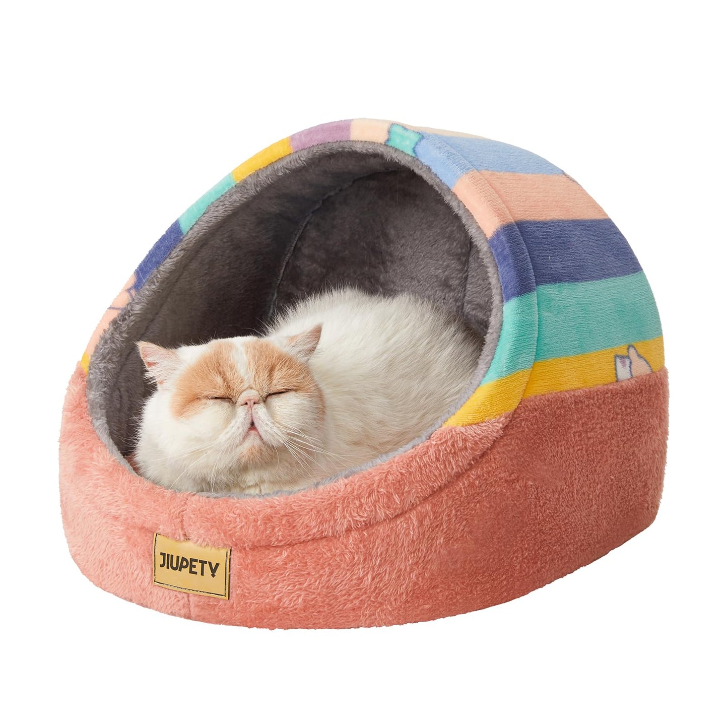 Jiupety Cat Cave Bed – Rainbow, M