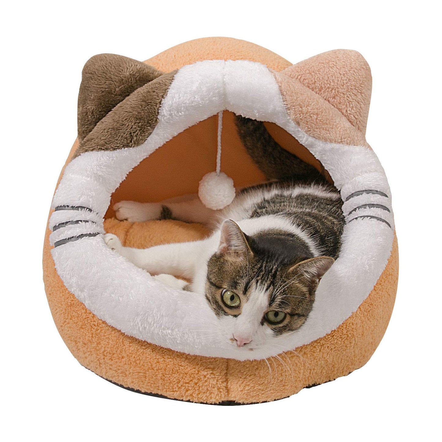 Qucey Cat Cave Bed with Cushioned Pillow